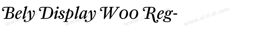 Bely Display W00 Reg字体转换